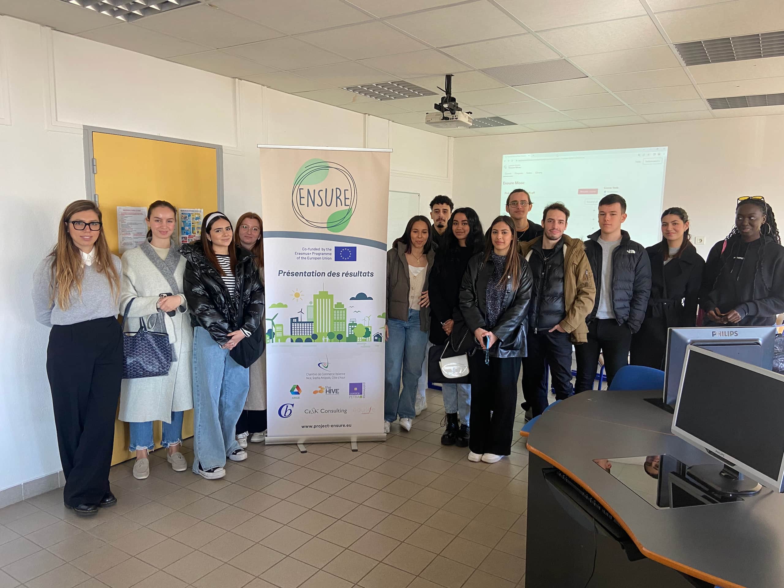 Présentation des résultats du projet ENSURE aux écoles de Nice